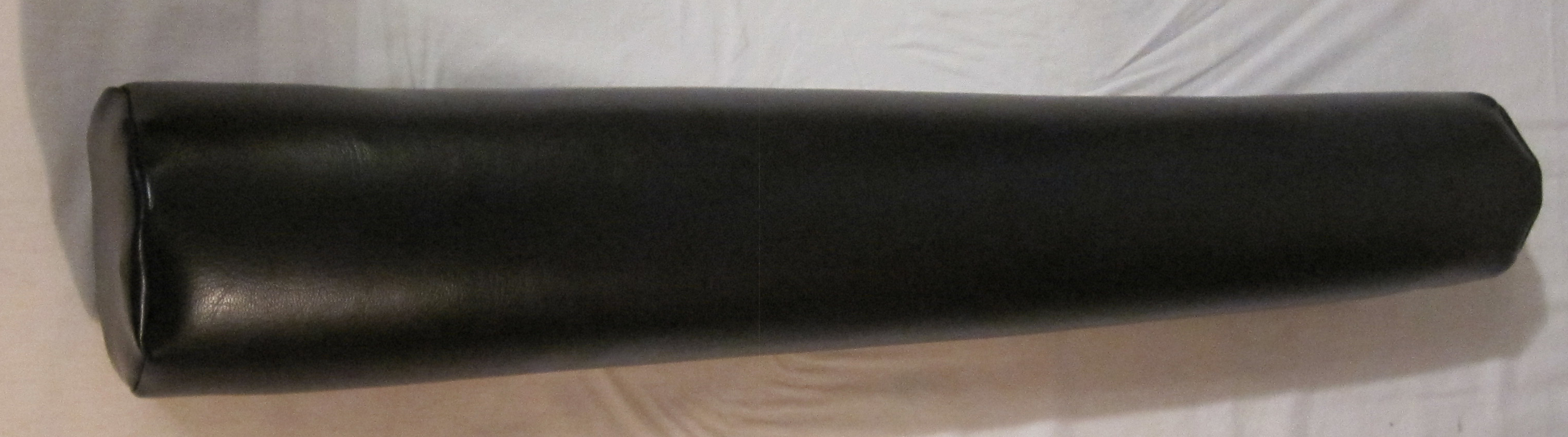 Long Round Black Vinyl Cervical Roll - Click Image to Close