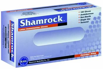 Shamrock Gloves - Medium - Latex - Powder Free - Click Image to Close