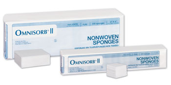 OMNISORB Non-Woven 4-ply 3" x 3" Gauze Sponges - Click Image to Close