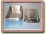 Instrument Tray - Small Boat Stainless Steel - w/Lid