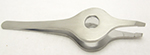 Slant tip tweezer with oval grip